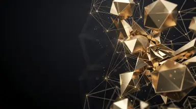 Abstract Gold & Black geometric pattern background