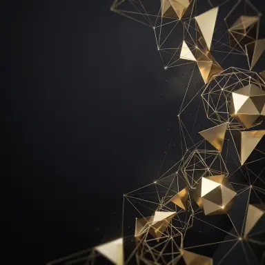Abstract Gold & Black geometric pattern background