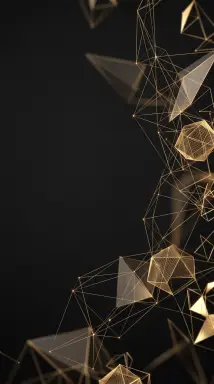 Abstract Gold & Black geometric pattern background