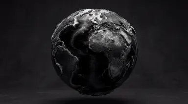 black and white earth globe